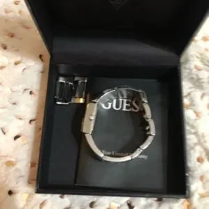Vintage Guess Watch. Rhinestones and Silver Toned. Like new. Needs Battery. Guess | Accessories | Vintage Guess Watch Rhinestones And  main image 2